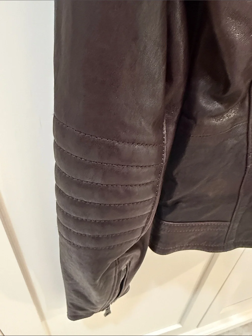 Coach Women’s Oxblood Leather Biker Jacket